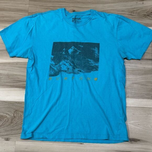 Burton Mountain Blue Short Sleeve Graphic Tee Shirt Men’s Medium - Picture 1 of 3